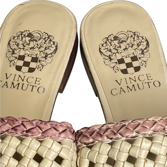 Vince Camuto Pandie Woven Leather Slide Mules Women's Size 6 - Picture 7 of 12